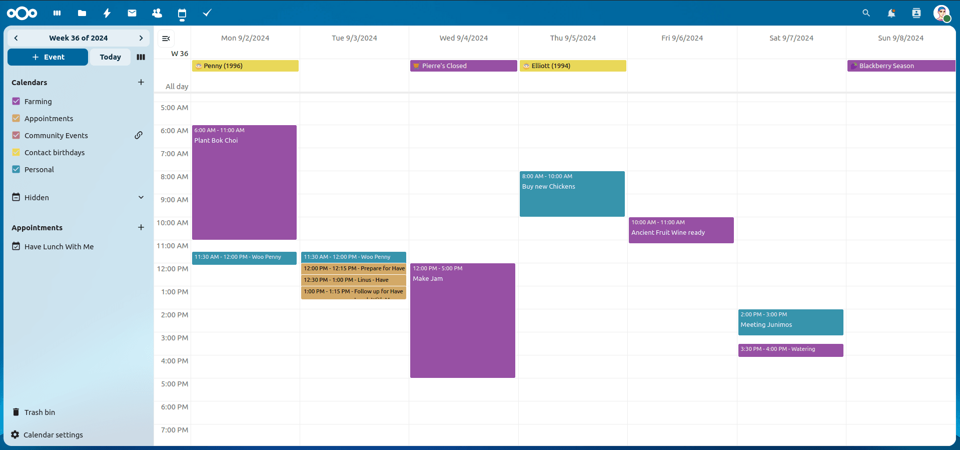 Nextcloud Kalender – Die wichtigsten Funktionen im Überblick