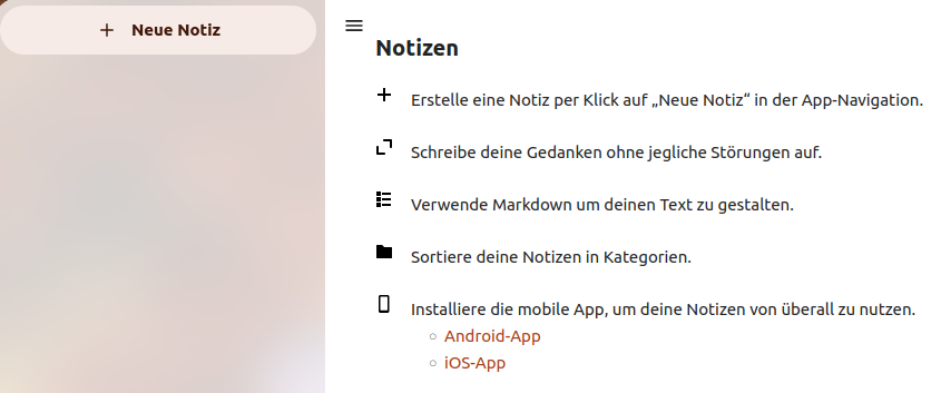 Erstmalige Nutzung der App
