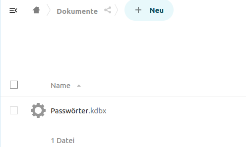 Dokumente mit Passwortdatenbank