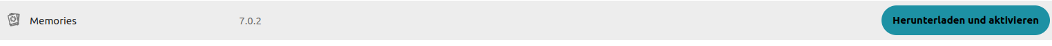 Installation von Memories in Nextcloud