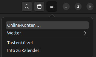 Online Konten Ubuntu Kalender