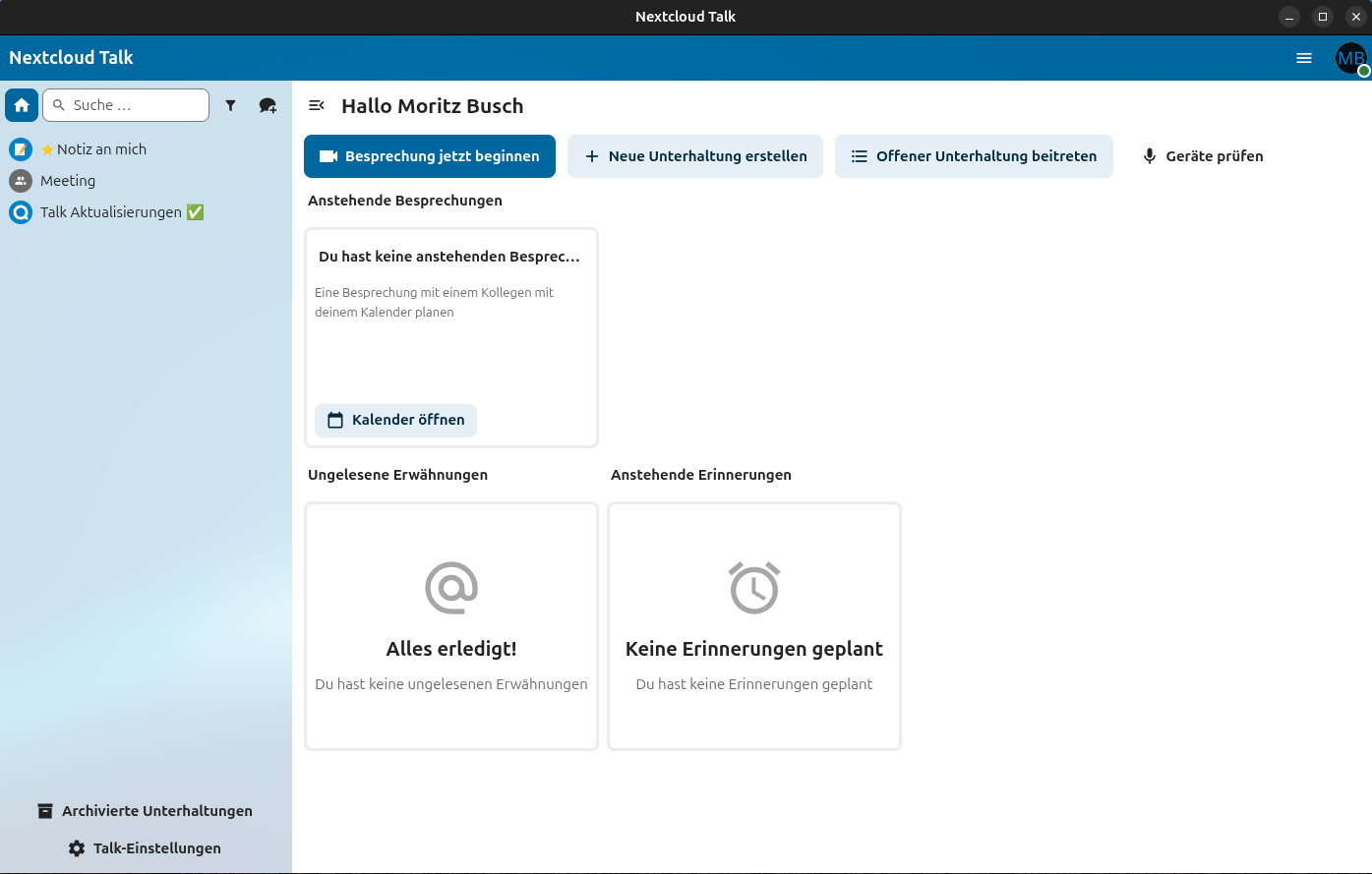 Nextcloud Talk Desktop Client